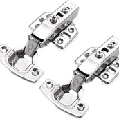 Zawiasy, okucia i inne akcesoria - Zawiasy do szafek – Do szafek, w których drzwi nie zakrywają paneli bocznych – Opakowanie 2 szt., srebrne - miniaturka - grafika 1