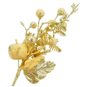 Ozdoby bożonarodzeniowe - Gałązka Brokatowa Złota - miniaturka - grafika 1