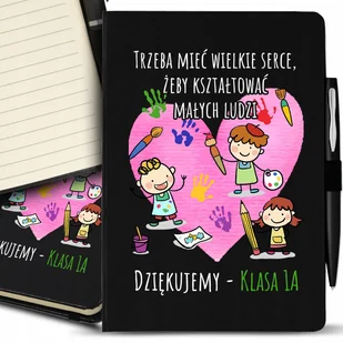 Notes A5 Black Dla Nauczyciela OD KLASY IMIĘ Wzory - Notesy i bloczki - miniaturka - grafika 1