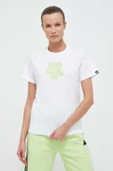 Koszulki sportowe damskie - adidas t-shirt bawełniany kolor biały - miniaturka - grafika 1