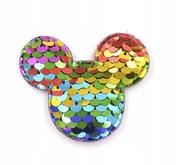 Zabawki kreatywne - Naszywka Aplikacja Myszka Mickey z Cekinami - miniaturka - grafika 1