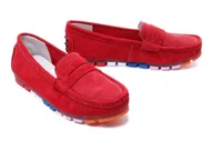 Półbuty damskie - LANQIER 46C1776 czerwony, półbuty/mokasyny damskie - Lanqier - miniaturka - grafika 1