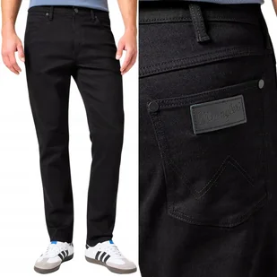Wrangler LARSTON FREE TO STRETCH WYGODNE CZARNE SPODNIE JEANSOWE W33 L34 - Spodnie męskie - miniaturka - grafika 1
