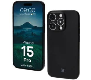 Bizon Łupka do iPhone 15 Pro Czarny - Etui i futerały do telefonów - miniaturka - grafika 1
