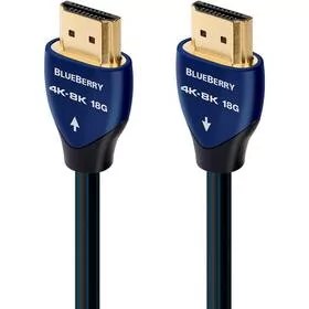 Kabel AUDIOQUEST HDMI 2.0 BlueBerry, 5 m (qblueberryhdmi0050) Czarny/Niebieski - Kable komputerowe i do monitorów - miniaturka - grafika 1
