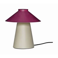 Noże stołowe - Fioletowo-beżowa metalowa lampa stołowa Chipper – Hübsch - miniaturka - grafika 1