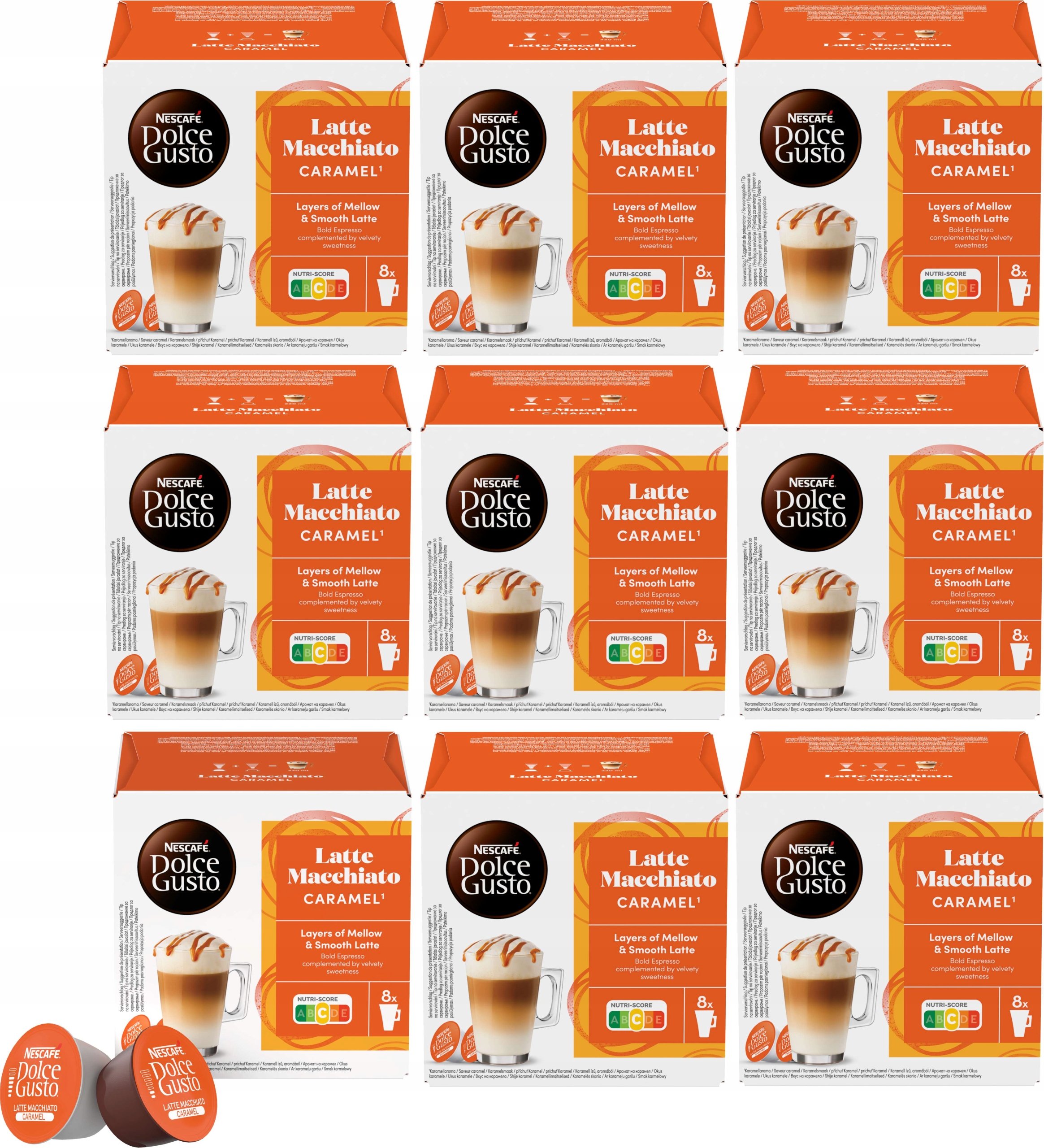 Kapsułki Nescafe Dolce Gusto Latte Caramel 9x16 sz