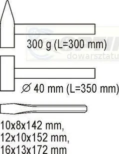 Yato ZESTAW NARZĘDZI DO SZUFLADY 5 PC Z MŁOTKAMI I PRZECINAKAMI YT-5540 - Skrzynki i torby narzędziowe - miniaturka - grafika 2