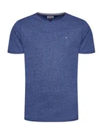 Koszulki męskie - Tommy Jeans T-shirt męski niebieski Indigo 100% bawełna, Rozmiar S - miniaturka - grafika 1