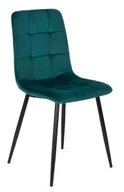 Krzesła - Turkusowe welurowe nowoczesne krzesło - Bionis - miniaturka - grafika 1