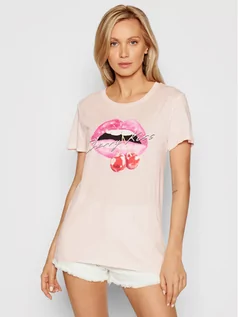 Koszulki i topy damskie - Guess T-Shirt W1YI55 R9RV1 Różowy Regular Fit - grafika 1