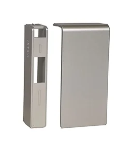Hager polo Końcówka SL 20x80mm kolor aluminium SL200806D1 SL200806D1 - Kanały kablowe - miniaturka - grafika 1