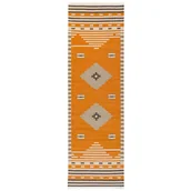 Dywany - Hamid - KILIM AZTECA 250x80 - Dywan kilimowy, tkany ręcznie, 100% wełny, do salonu, sypialni, jadalni - miniaturka - grafika 1