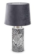 Lampy stojące - Lampa Stołowa Ceramiczna Czarna H: 50 Cm - miniaturka - grafika 1