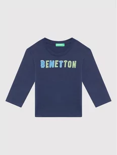 Benetton United Colors Of Bluzka 3ATNC15F2 Granatowy Regular Fit - Bluzy dla chłopców - miniaturka - grafika 1