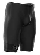 Spodnie sportowe damskie - COMPRESSPORT Spodenki biegowe kompresyjne RUNNING UNDER CONTROL czarne - miniaturka - grafika 1