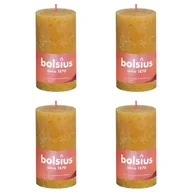 Aromaterapia - Rustykalne świece pieńkowe Shine, 4 szt., 130x68 mm, miodowe Lumarko! - miniaturka - grafika 1