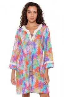 Kimono 7207P-1 coral leopard print - Stroje kąpielowe - miniaturka - grafika 1