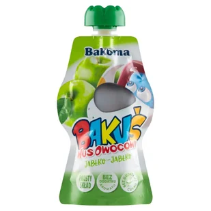 Bakuś Do Kieszonki Mus Owocowy Jabłkowy-Jabłkowy 90G - Zdrowa żywność - miniaturka - grafika 1