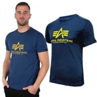 Odzież taktyczna i umundurowanie - Koszulka Alpha Industries Basic 100501 435 - Granatowa L - miniaturka - grafika 1