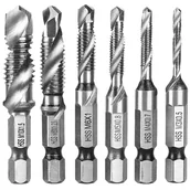 Wiertła - Wiertła gwintujące HSS M3 - M10 gwintowniki 6 el FALON-TECH - miniaturka - grafika 1