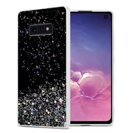 Etui i futerały do telefonów - Pokrowiec Do Samsung Galaxy S10e Etui w Czarny z Brokatem Glitter Obudowa Case Cover TPU Cadorabo - miniaturka - grafika 1