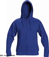 Odzież robocza - CERVA NAGAR - bluza z kapturem ściąganym sznurkiem 80% bawełna, 20% poliester - royal niebieski XXL - miniaturka - grafika 1
