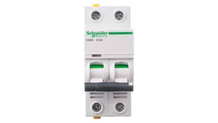 Schneider Electric Wyłącznik nadprądowy dwubiegunowy B 6A iC60N A9F03206 - Bezpieczniki elektryczne - miniaturka - grafika 1