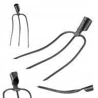 Grabie i motyki - KADAX Widły 3-Zębne Gospodarcze Ogrodowe Do Siana Obornika Stalowe Bez Trzonka - miniaturka - grafika 1