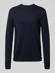 Sweter z dzianiny z okrągłym dekoltem model ‘Sergor’ - Swetry męskie - miniaturka - grafika 1