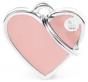 Odblaski i adresówki - Zawieszka Adresówka Identyfikator z grawerem dla psa i kota serce różowe z obramówką S - miniaturka - grafika 1