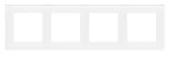 Klawisze i ramki - Kontakt Simon Ramka poczwórna Nature Simon 55 - szkło mrożone białe - miniaturka - grafika 1