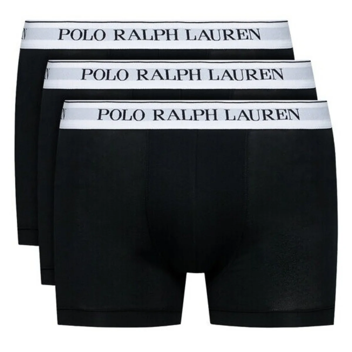 Bokserki męskie Polo Ralph Lauren 3-pak komplet czarne z białą gumką r. XL