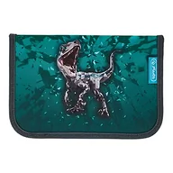 Torby męskie - Herlitz® Piórnik szkolny jednokomorowy z wyposażeniem | Zamek błyskawiczny | Saszetka Etui Organizer Kosmetyczka Tuba na Długopisy Pióra Kredki Akcesoria | Dzieci Młodzież | Green Rex - miniaturka - grafika 1