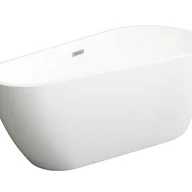 Wanny - VENTE-UNIQUE Wanna wolnostojąca asymetryczna – 240 l – 160 × 80 × 59 cm (dł. × szer. × wys.) – kolor biały – akrylowa - LEPINE - miniaturka - grafika 1