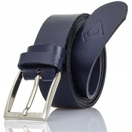 Paski - Pasek Skórzany MĘSKI SZEROKI Do Spodni Klamra Klasyczna Srebrna prezent - miniaturka - grafika 1