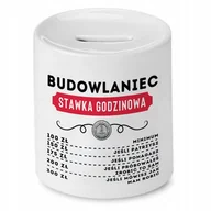 Skarbonki - Dla Budowlańca Skarbonka na Urodziny na Prezent z Nadrukiem ze Zdjęciem + Opakowanie na prezent (wzór 04) - miniaturka - grafika 1