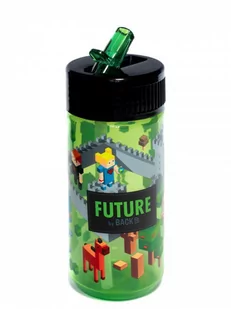 Bidon 330 ml Back Up Pixelowy świat Derform - Bidony dla dzieci - miniaturka - grafika 1