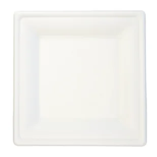 Talerz biodegradowalny z trzciny cukrowej 20 cm 6 sztuk - Naczynia i sztućce jednorazowe - miniaturka - grafika 1