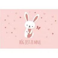 Magnesy - SZARON Magnes na lodówkę - Króliczek. Bóg jest ze mną zbiorowa Praca - miniaturka - grafika 1