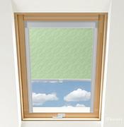 Karnix Roleta do okien dachowych PREMIUM AQUA - Light Green / Srebrny