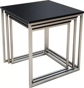 D2.Design Stoliki Combo zestaw 3 szt czarne 82653 - Ławy i stoliki kawowe - miniaturka - grafika 1