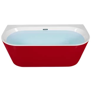 Beliani Wanna Wanna 170 x 80 cm czerwona HARVEY 266889 - Wanny Beliani Wanna Wanna 170 x 80 cm czerwona HARVEY 266889 - Wanny - miniaturka - grafika 1
