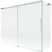 Parawany nawannowe - Mexen Rox L parawan nawannowy 2-skrzydłowy rozsuwany 190 + 90 x 150 cm, transparent, chrom - 8C9L-190-090-01-00 - miniaturka - grafika 1
