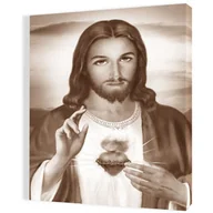 Ikony i obrazy sakralne - Obraz religijny na płótnie Serce Jezusa - miniaturka - grafika 1