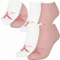 Skarpetki damskie - Calvin Klein Skarpetki Stopki 2 Pary 39-42 Biały Różowy Ck - miniaturka - grafika 1