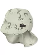 Czapki damskie - Sterntaler Unisex dziecięca czapka z daszkiem, ochrona karku, zebra czapka dziecięca, średni zielony, 45 - miniaturka - grafika 1