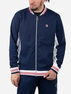 Bluzy męskie - Bluza męska rozpinana streetwear z kołnierzykiem Fila FAM0217-53068 S Niebieska (4064556275936) - miniaturka - grafika 1