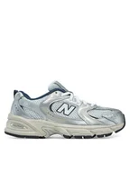 Buty dla dziewczynek - New Balance Sneakersy GR530KA Srebrny - miniaturka - grafika 1