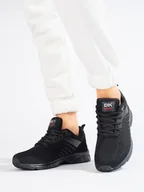 Buty sportowe damskie - Damskie buty sportowe czarne DK - miniaturka - grafika 1